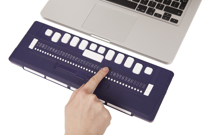 MacBook met brailleleesregel (Alva 640 Comfort)